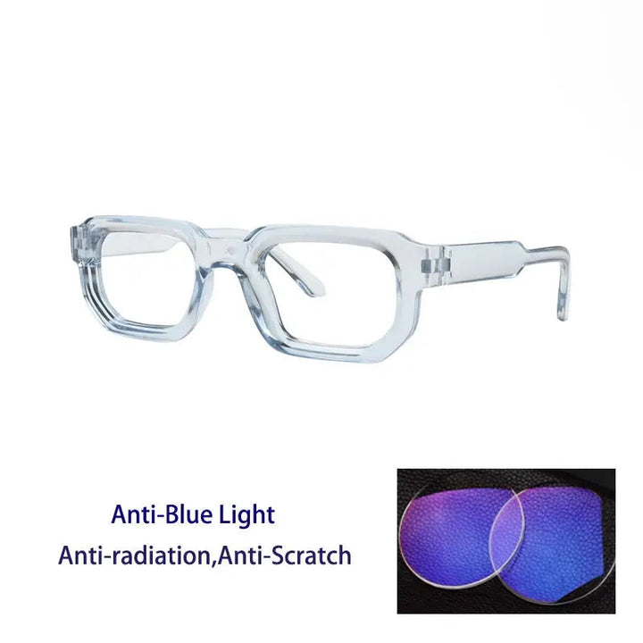 Kocolior Unisex Full Rim Square  Tr 90 Alloy Reading Glasses 71853 - Blue