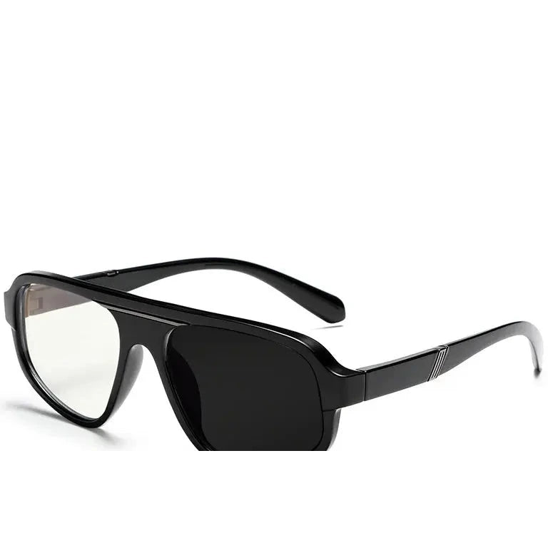 Kocolior Unisex Full Rim Square Tr 90 Photochromic Reading Glasses 627040 - PHOTO Black / Myopia-100