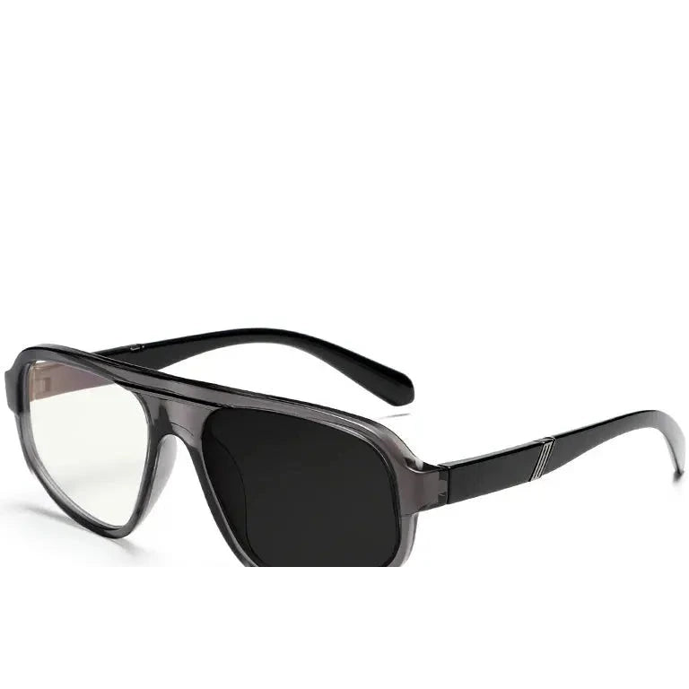 Kocolior Unisex Full Rim Square Tr 90 Photochromic Reading Glasses 627040 - PHOTO Gray / Myopia-400