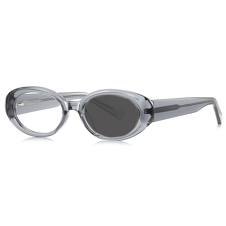 Kocolior Women's Full Rim Oval Acetate Photochromic Reading Glasses 629033 - PHOTO Gray / 0