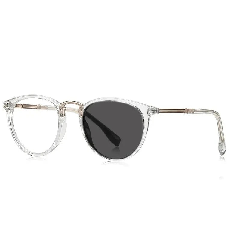 Kocolior Women's Full Rim Round Acetate Photochromic Reading Glasses 67241 - PHOTO Trans / 0