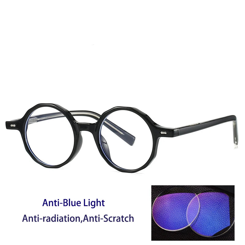 Kocolior Women's Full Rim Round Tr 90 Photochromic Reading Glasses 28008 - Black