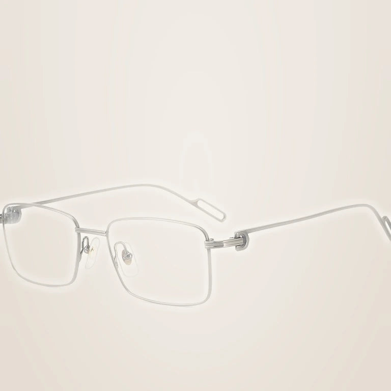 Krasivyy Men's Full Rim Square Titanium Prescription Eyeglasses KR0219O - Bright Gun