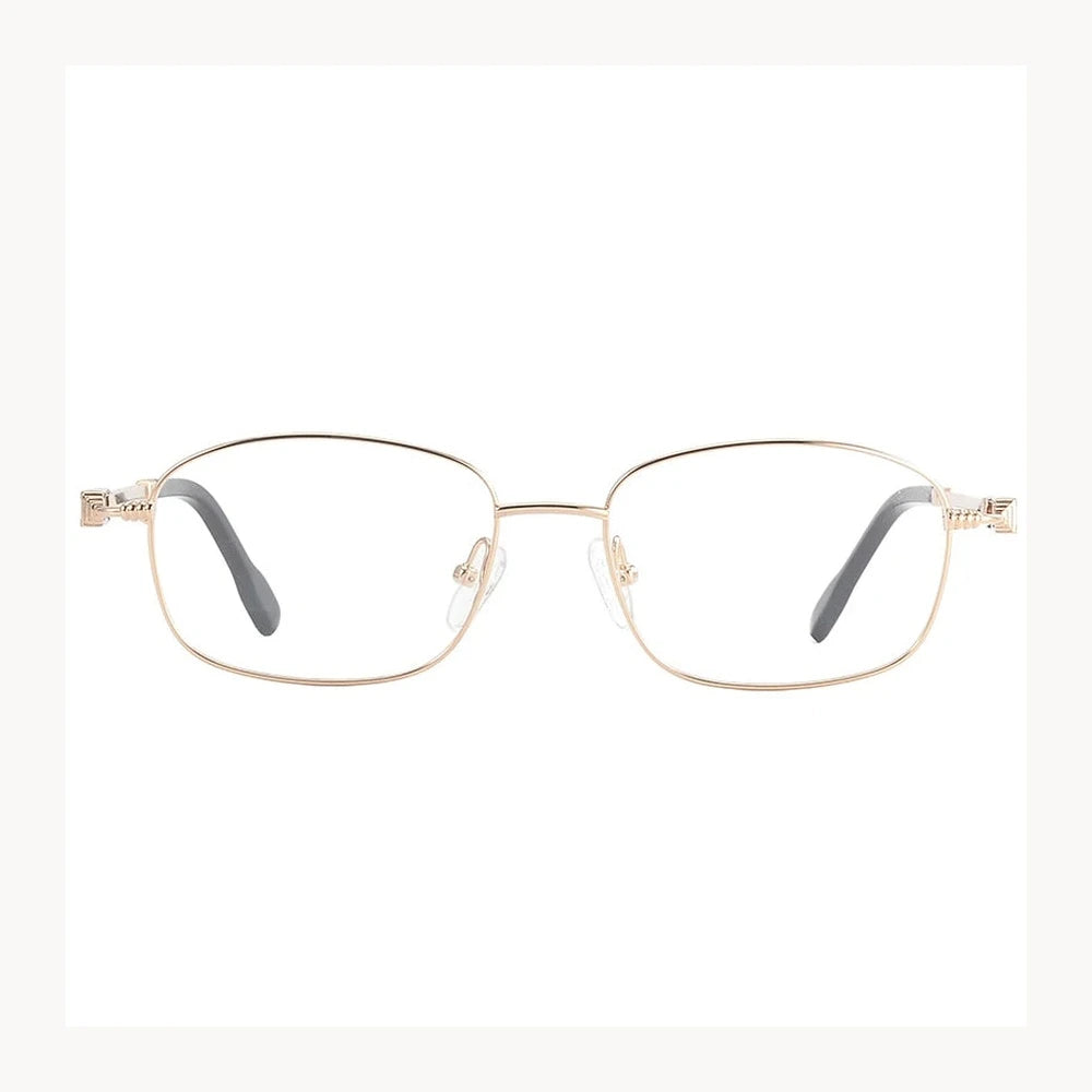 Krasivyy Unisex Full Rim Oval Beta Titanium Prescription Eyeglasses KR50029 - Bright Gold