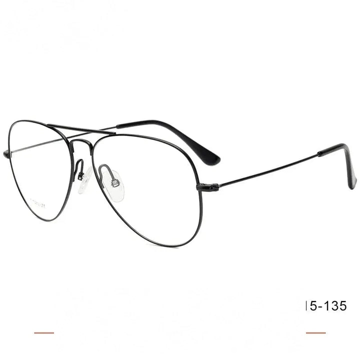 Krasivyy Unisex Full Rim Oval Double Bridge Titanium Eyeglasses 716050 - L  Matt Black / CN
