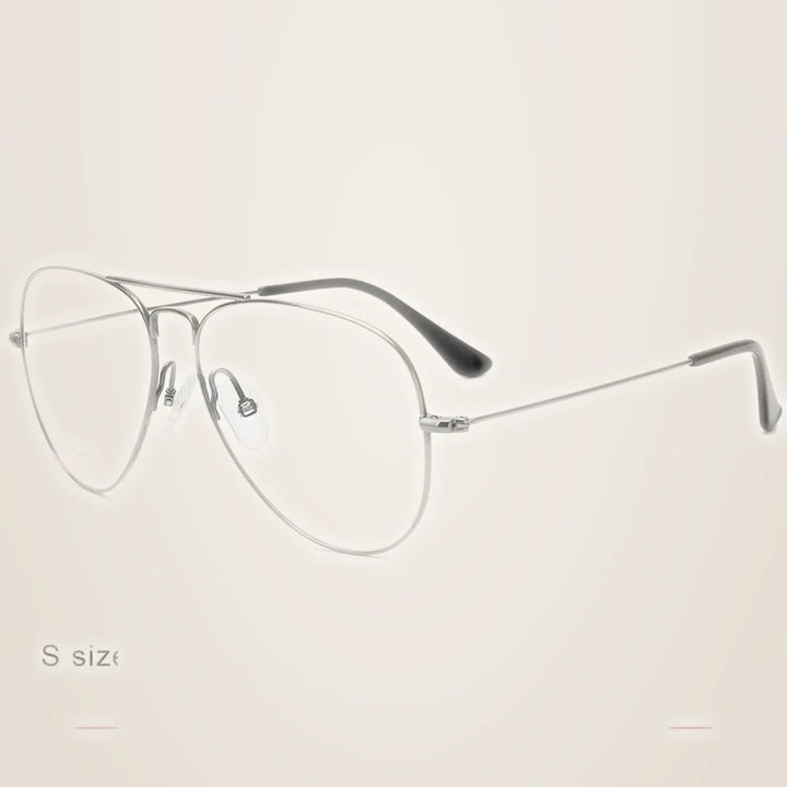 Krasivyy Unisex Full Rim Oval Double Bridge Titanium Eyeglasses 716050 - S  Bright Gun / CN