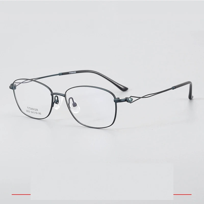 Krasivyy Unisex Full Rim Oval Square Titanium Eyeglasses 33005 - Matt Blue / CN