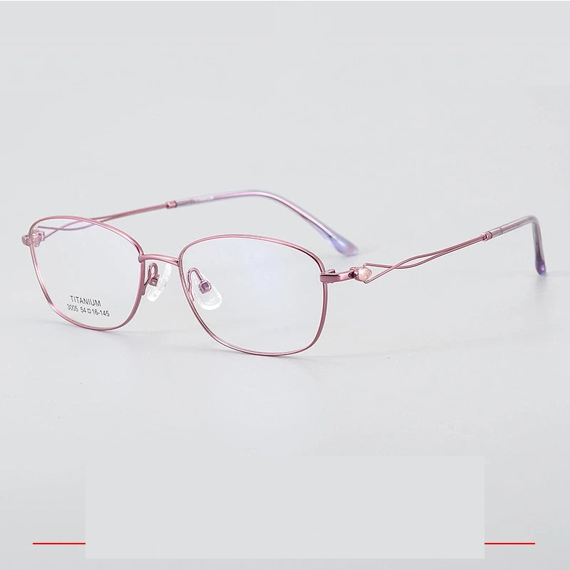 Krasivyy Unisex Full Rim Oval Square Titanium Eyeglasses 33005 - Purple / CN