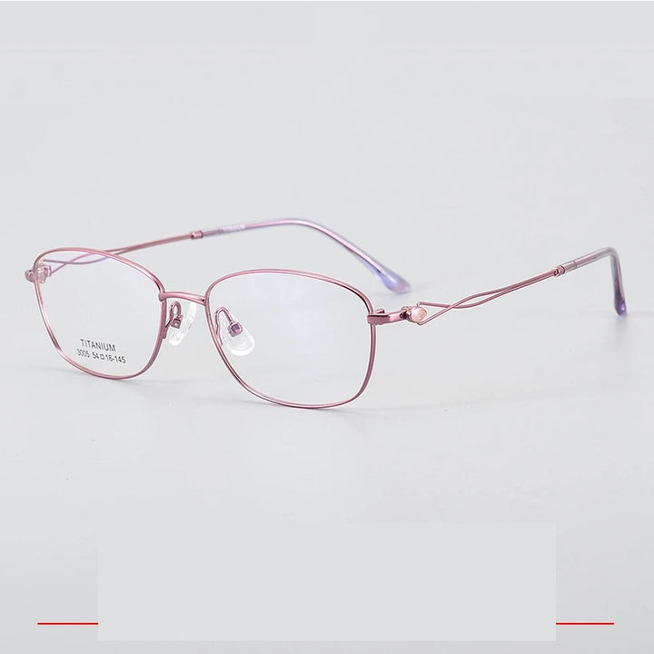 Krasivyy Unisex Full Rim Oval Square Titanium Eyeglasses 33005 - Purple / CN