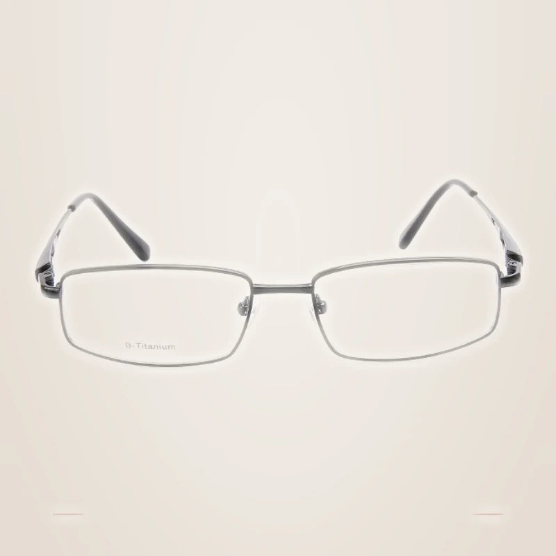 Krasivyy Unisex Full Rim Polygon Square Titanium Eyeglasses 414755 - Black