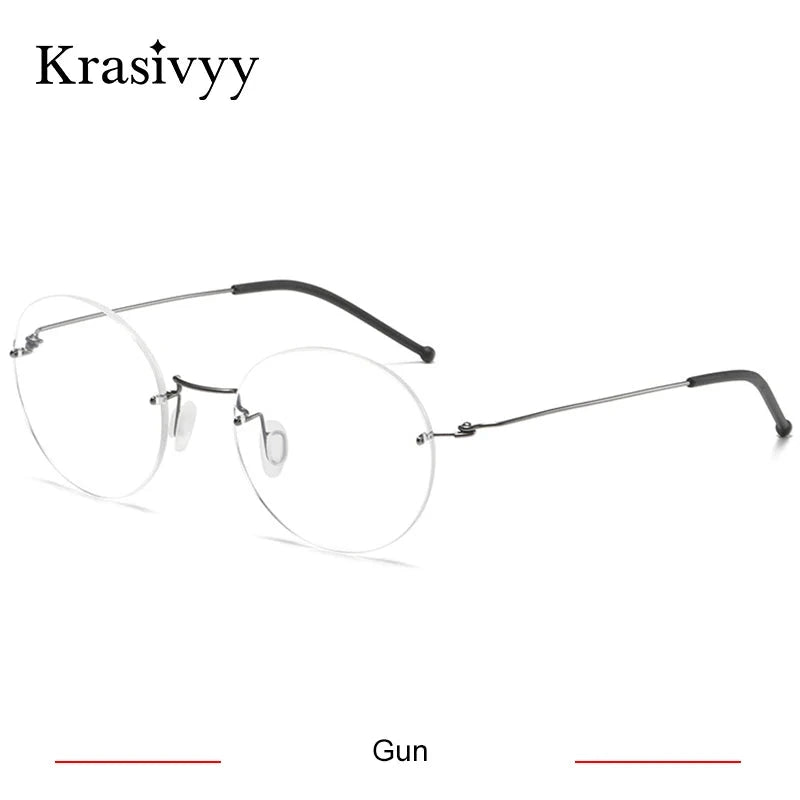 Krasivyy Unisex Full Rim Round Titanium Prescription Eyeglasses ARLT5936 - Size Chart