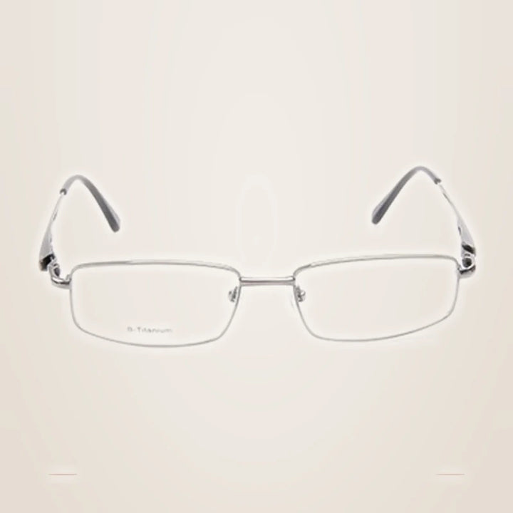 Krasivyy Unisex Full Rim Square Screwless Titanium Eyeglasses 74755 - Gun