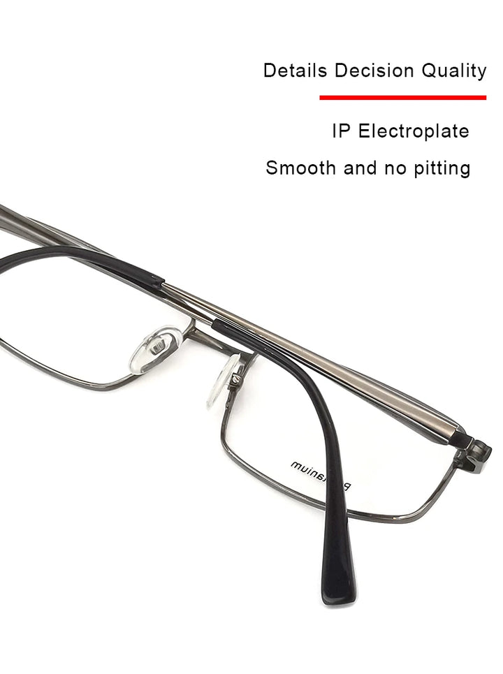 Krasivyy Unisex Full Rim Square Screwless Titanium Eyeglasses 74755 - Size Chart