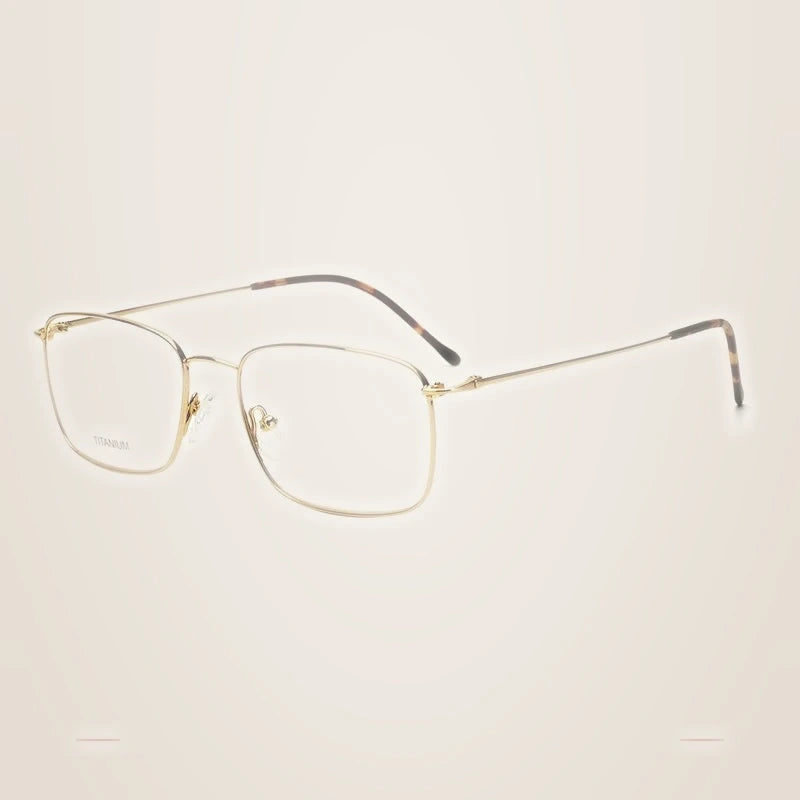 Krasivyy Unisex Full Rim Square Titanium Eyeglasses 316047 - Bright Gold