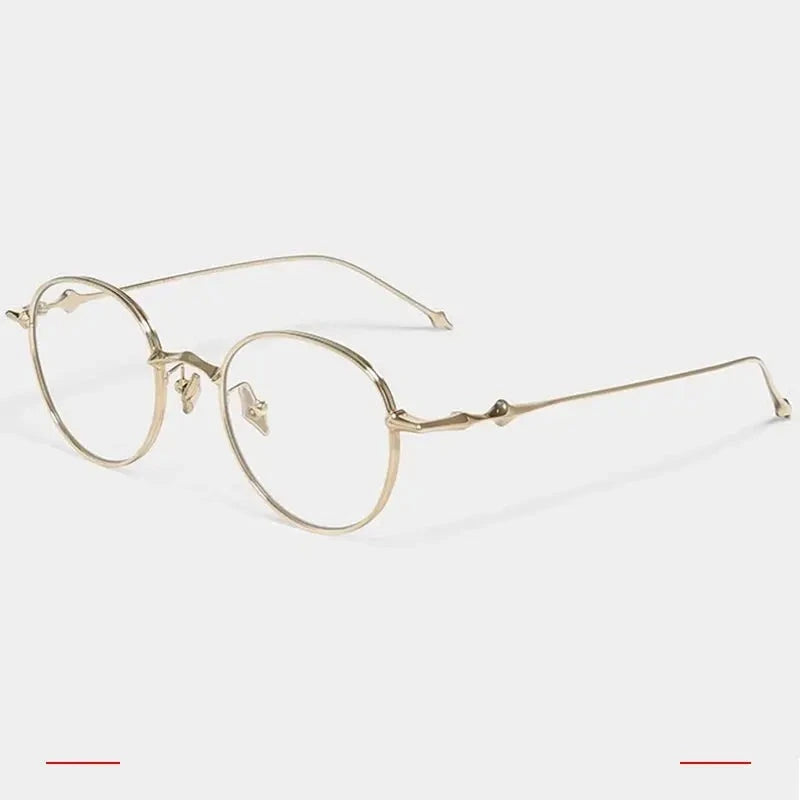 Krasivyy Unisex Full Rim Square Titanium Eyeglasses 14618 - Bright Gold