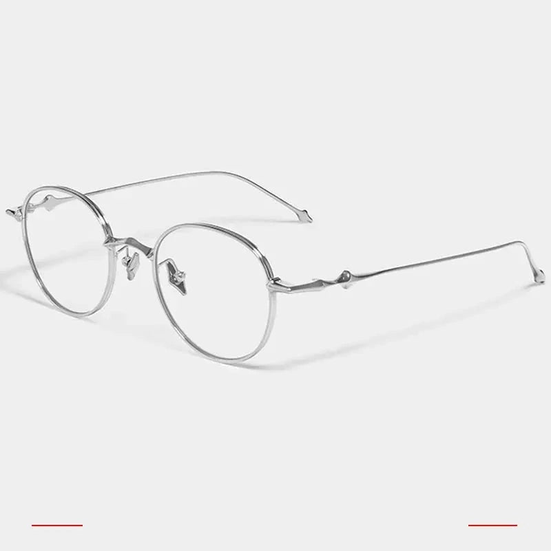 Krasivyy Unisex Full Rim Square Titanium Eyeglasses 14618 - Bright Silver