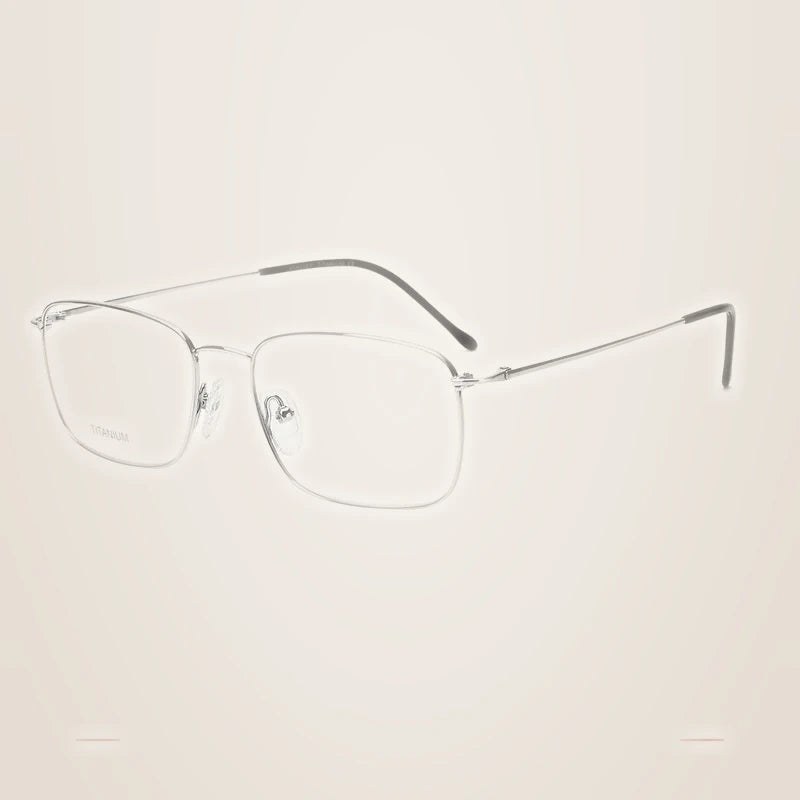 Krasivyy Unisex Full Rim Square Titanium Eyeglasses 316047 - Bright Silver
