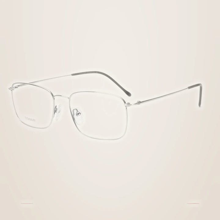 Krasivyy Unisex Full Rim Square Titanium Eyeglasses 316047 - Bright Silver