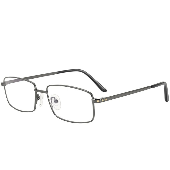 Krasivyy Unisex Full Rim Square Two Sizes Titanium Eyeglasses 310085 - L Bright Gun
