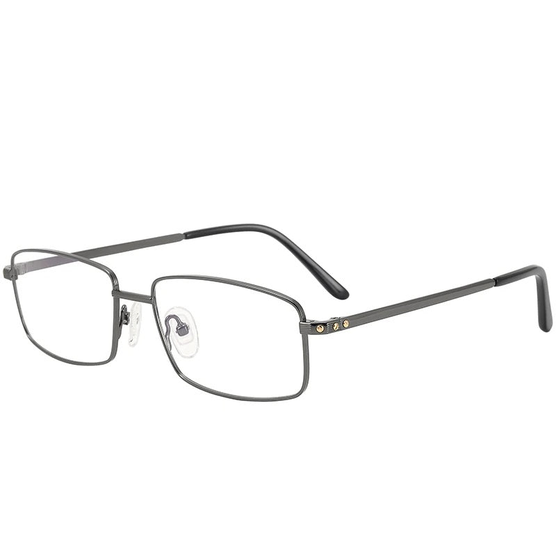 Krasivyy Unisex Full Rim Square Two Sizes Titanium Eyeglasses 310085 - S Bright Gun