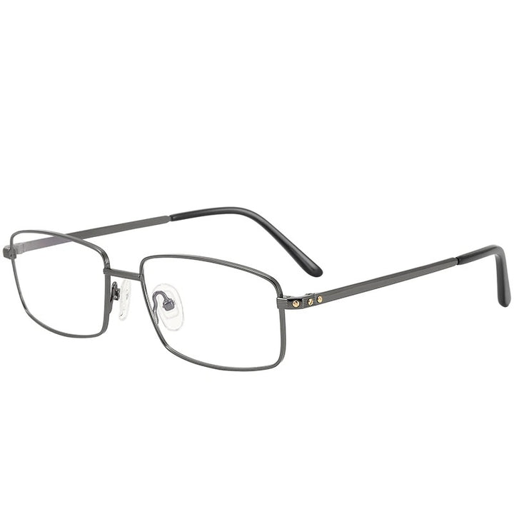Krasivyy Unisex Full Rim Square Two Sizes Titanium Eyeglasses 310085 - S Bright Gun