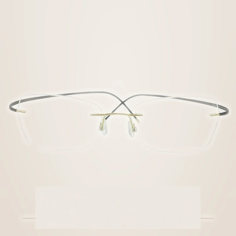 Krasivyy Unisex Rimless Square Oval Eyeglasses Kr6015 - Bright Gold
