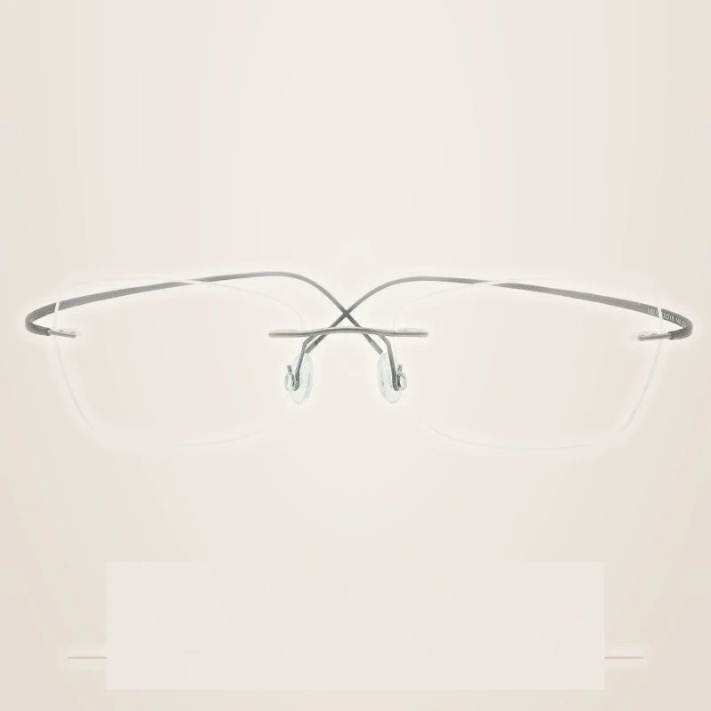 Krasivyy Unisex Rimless Square Oval Eyeglasses Kr6015 - Bright Gun