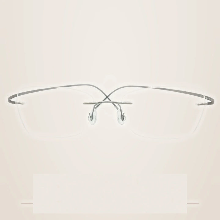 Krasivyy Unisex Rimless Square Oval Eyeglasses Kr6015 - Bright Gun