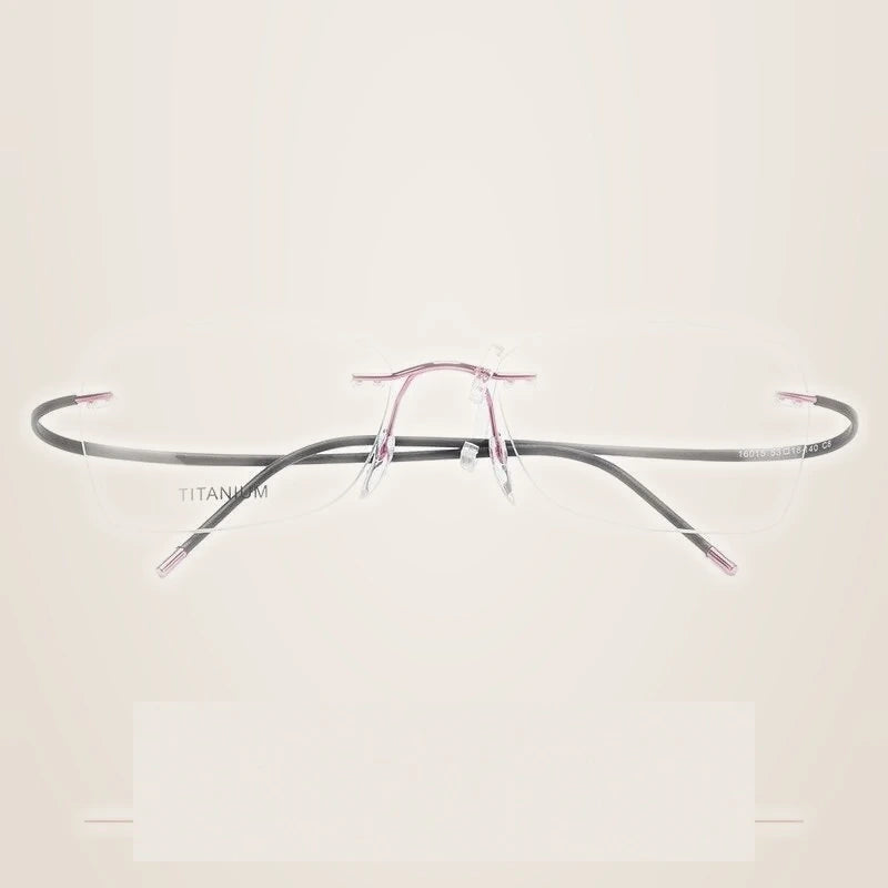 Krasivyy Unisex Rimless Square Oval Eyeglasses Kr6015 - Bright Pink