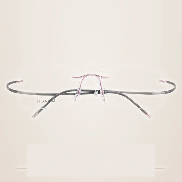 Krasivyy Unisex Rimless Square Oval Eyeglasses Kr6015 - Bright Pink