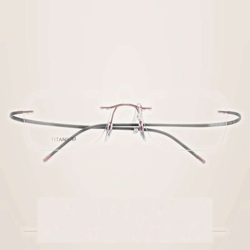 Krasivyy Unisex Rimless Square Oval Eyeglasses Kr6015 - Bright Red