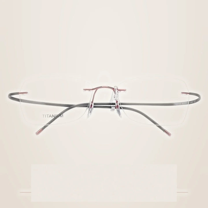Krasivyy Unisex Rimless Square Oval Eyeglasses Kr6015 - Bright Red