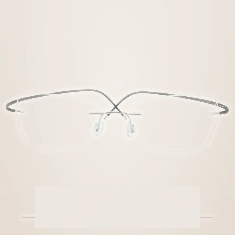 Krasivyy Unisex Rimless Square Oval Eyeglasses Kr6015 - Bright Silver