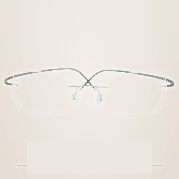 Krasivyy Unisex Rimless Square Oval Eyeglasses Kr6015 - Bright Silver
