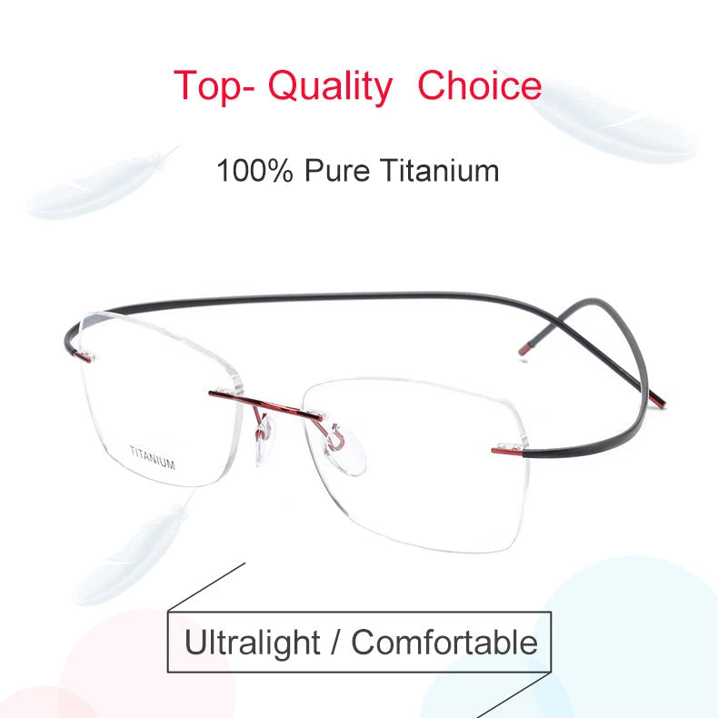 Krasivyy Unisex Rimless Square Oval Eyeglasses Kr6015 - Size Chart