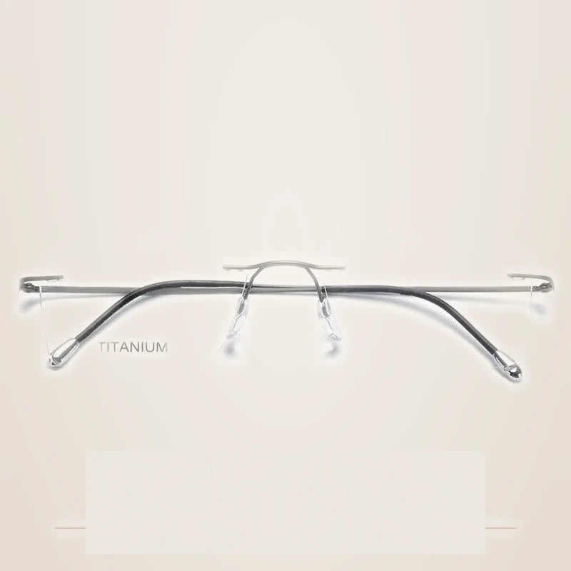 Krasivyy Unisex Rimless Square Titanium Eyeglasses Kr16011 - Matt Gun