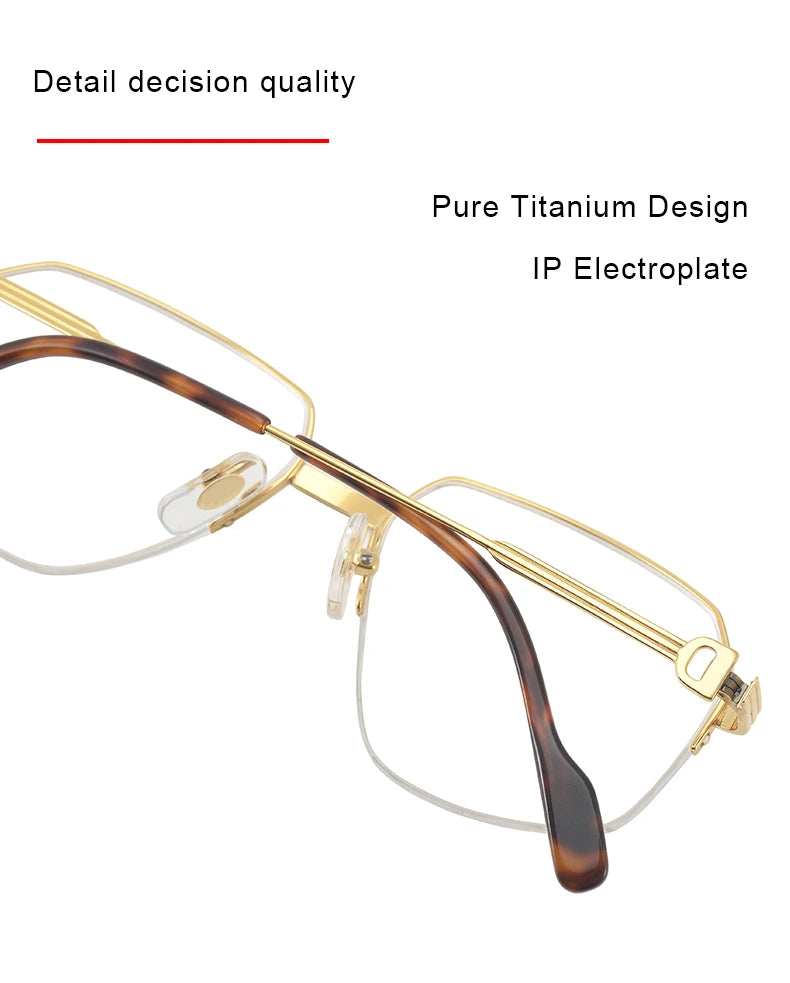 Krasivyy Unisex Semi Rim Oval Polygon Titanium Eyeglasses 420285 - Size Chart