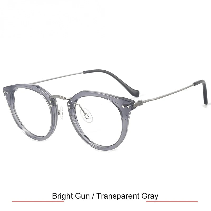 Krasivyy Women's Full Rim Cat Eye Titanium Prescription Eyeglasses KR5028 - Transparent Gray