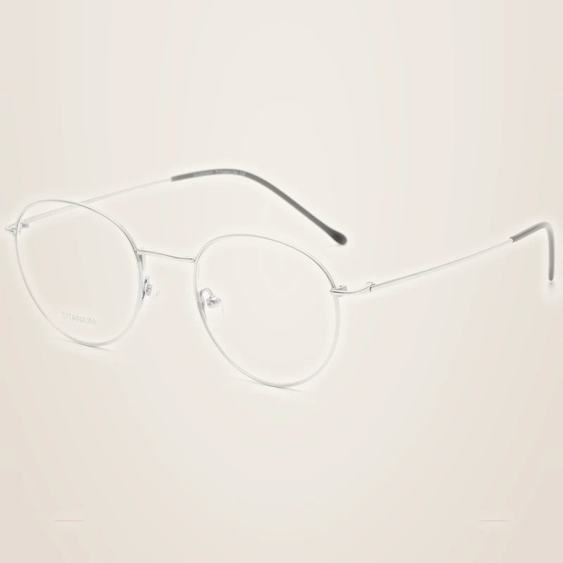 Krasivyy Women's Full Rim Oval Square Titanium Eyeglasses 916048 - Bright Silver
