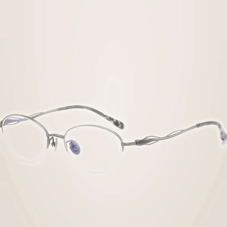 Krasivyy Women's Full Rim Oval Titanium Prescription Eyeglasses ARLT6898 - Gun