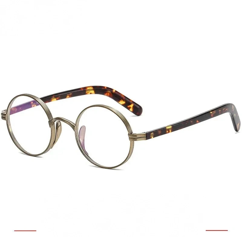 Krasivyy Women's Full Rim Round Titanium Acetate Eyeglasses 66101 - Copper Brown