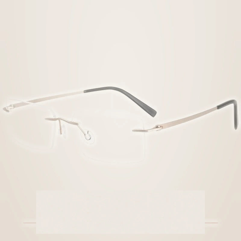 Krasivyy Women's Rimless Square Titanium Eyeglasses 45007 - Matt Gold / CN