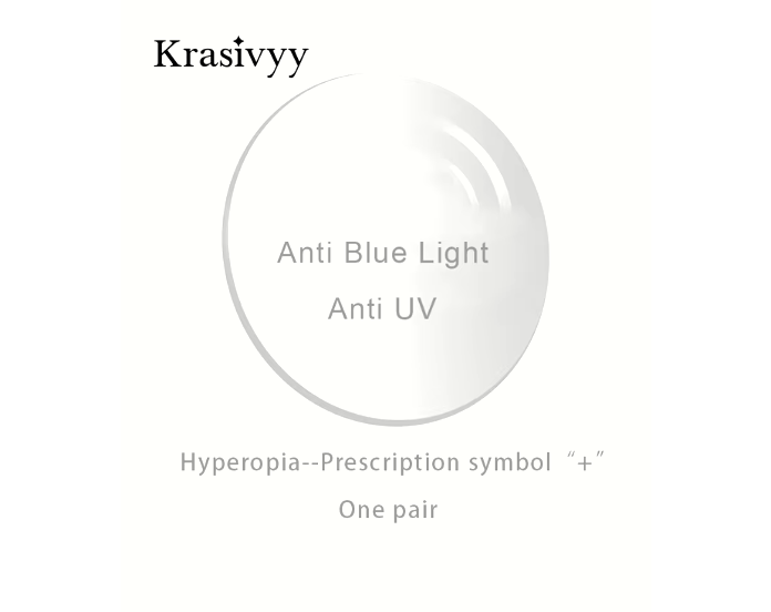 Krasivyy Aspheric Single Vision Clear Anti Blue Lenses Lenses Krasivyy Lenses Hyperopic 1.56 