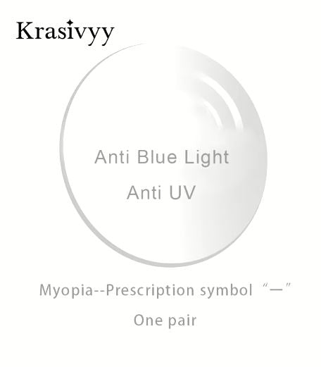 Krasivyy Aspheric Single Vision Clear Anti Blue Lenses Lenses Krasivyy Lenses Myopic 1.56 