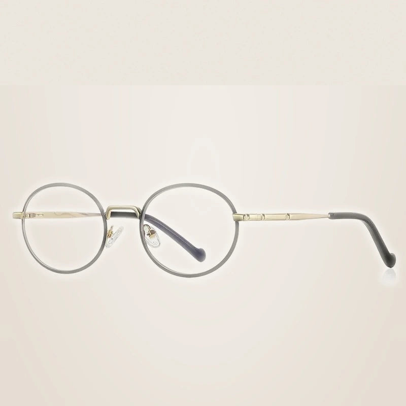 Laoyehui Women's Full Rim Oval Alloy Reading Glasses 43058 - C2 / +100