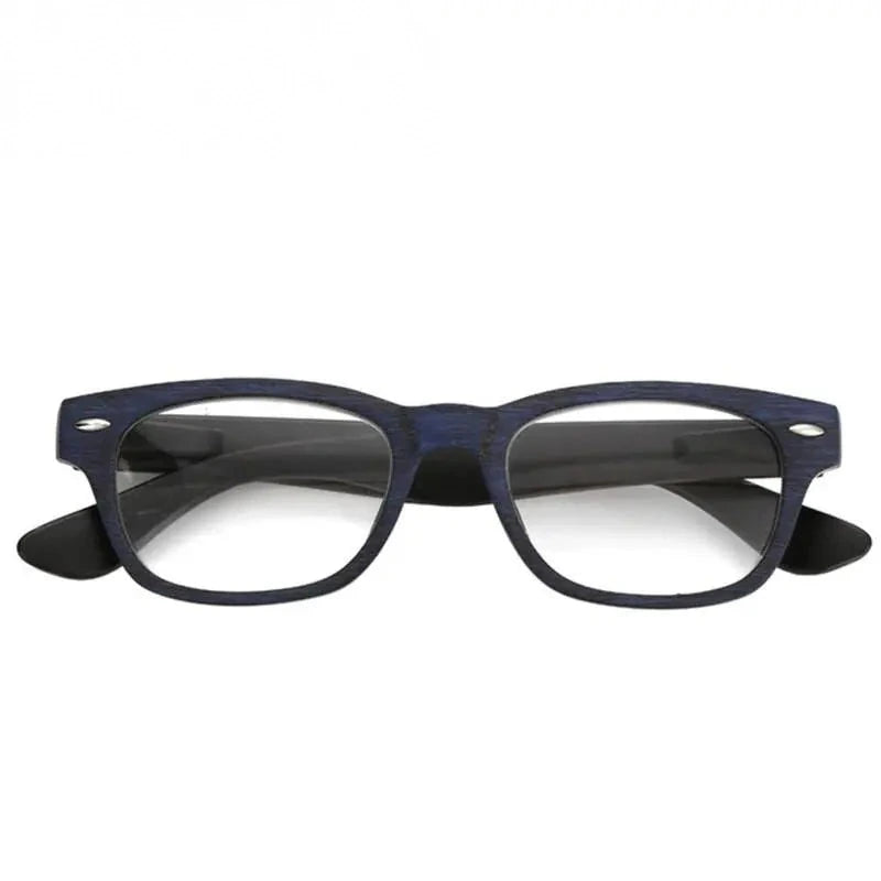 Meeshow Men's Full Rim Square Polycarbonate Reading Glasses 1512 - +150 / blue Woody
