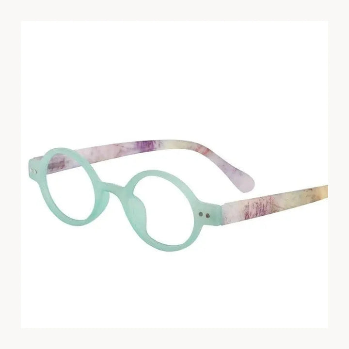 Meeshow Unisex Full Rim Round Polycarbonate Reading Glasses 1732 - +200 / Clear