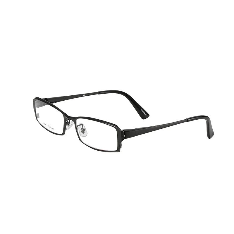 Meeshow Women's Full Rim Square Titanium Reading Glasses 71108 - Black