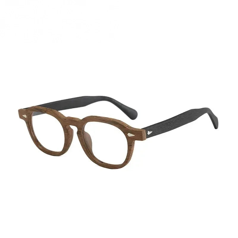 Momoja Unisex Full Rim Flat Top Square Acetate Eyeglasses 78183 - C90