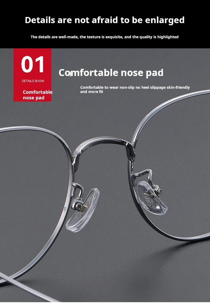 Momoja Unisex Full Rim Oval Round Titanium Eyeglasses 722066 - Size Chart